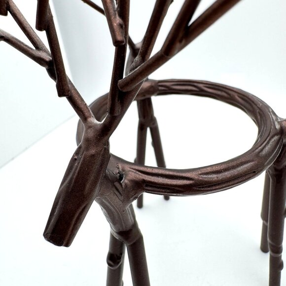 Yankee Candle Reindeer Buck Metal Votive Candle Holder Rustic Winter Decor - Picture 5 of 7